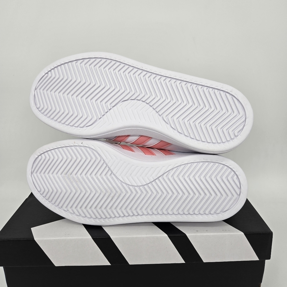 New adidas Grand Court Cloudfoam 'White Semi Pink Spark' Women's Shoes Size 6.5 - Picture 7 of 8